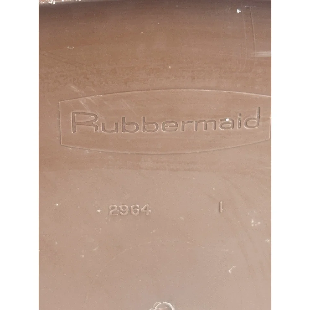 Vintage 1983 Rubbermaid Roughneck Bucket Chocolate Brown 12 Qt No 2964 Label